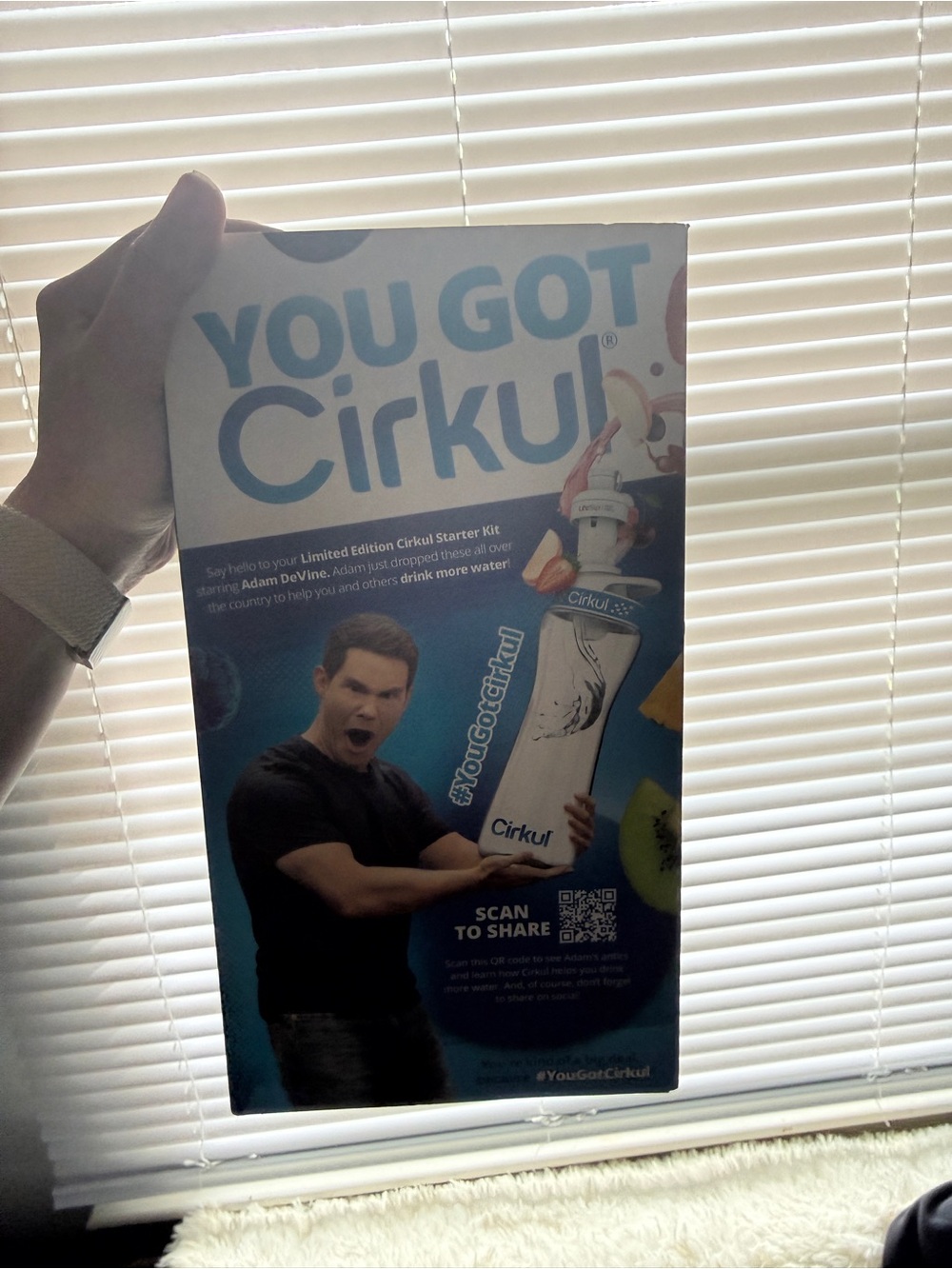 Cirkul Water Bottle Starter Kit - Blue White Packaging